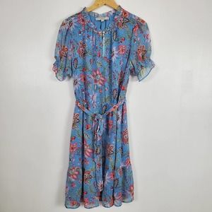 Loft floral print short sleeved dress